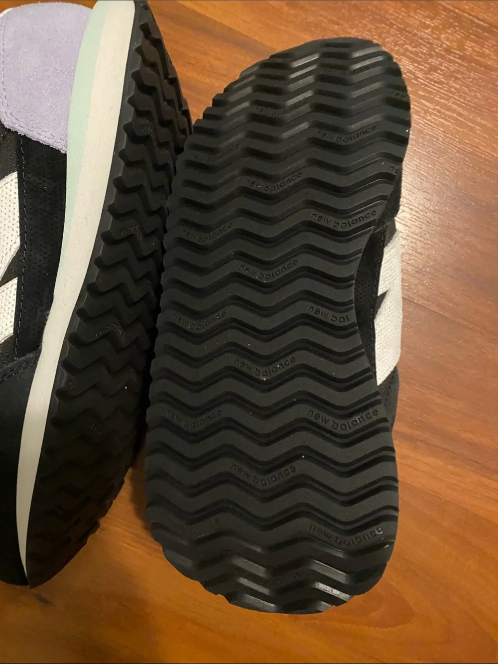 New Balance Black White Lavender Low-Top Sneakers- New never worn!